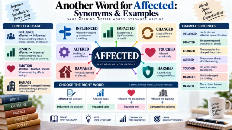 another word for affected