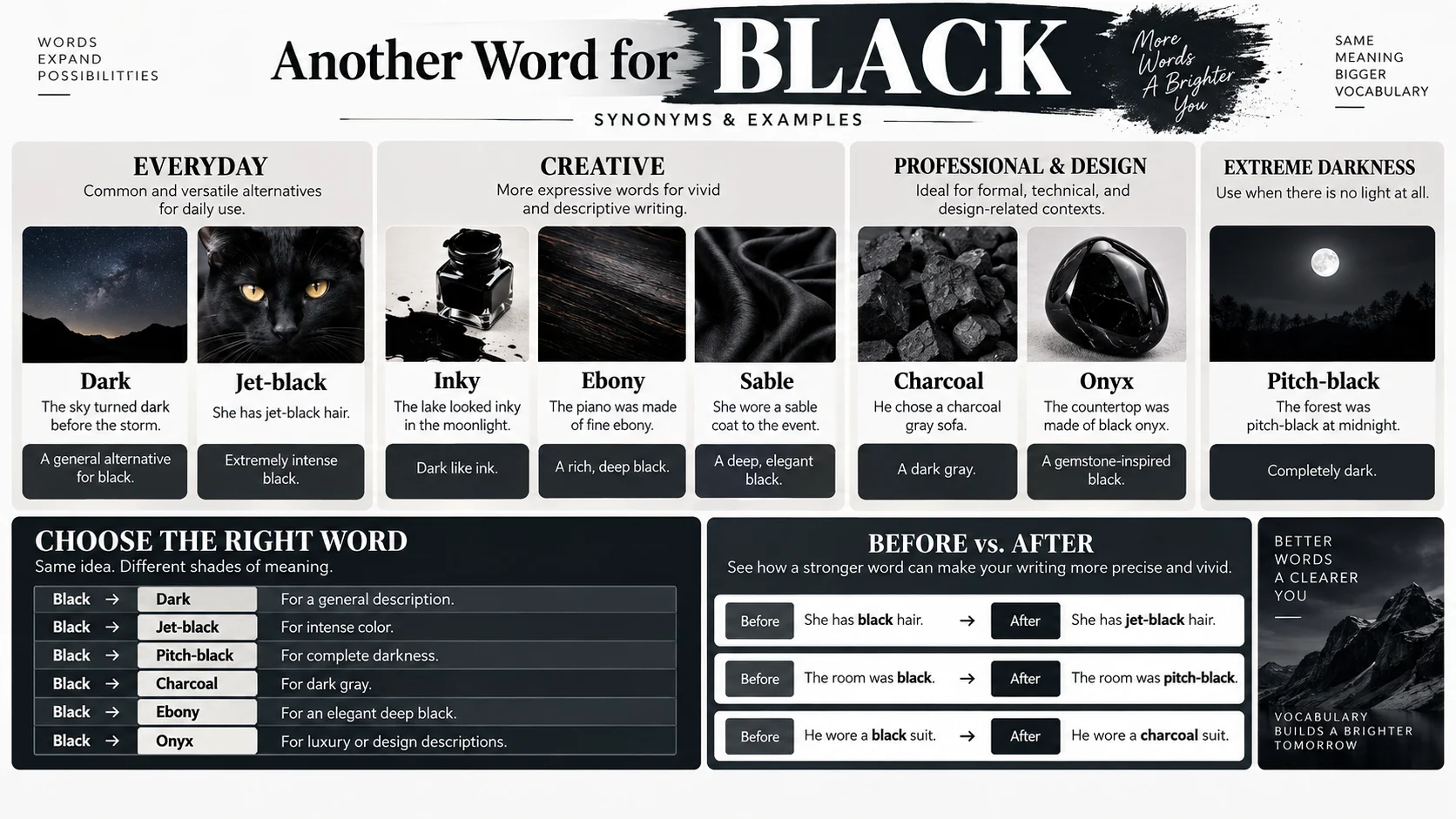 another word for black