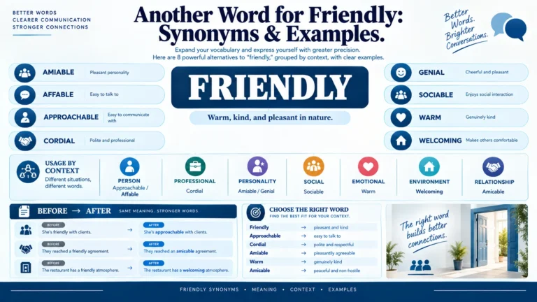 another word for friendly