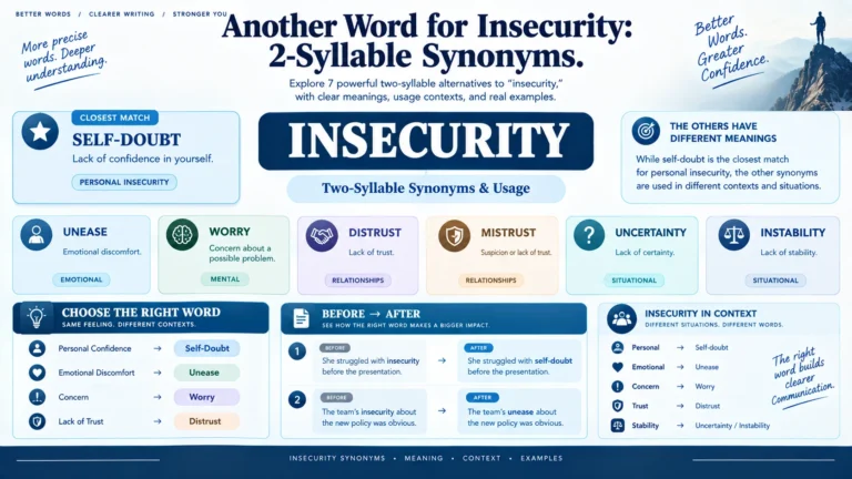 another word for insecurity two syllables