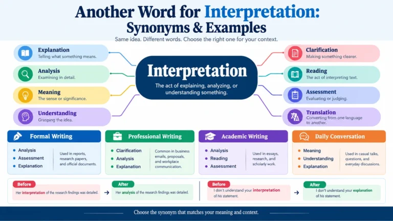 another word for interpretation