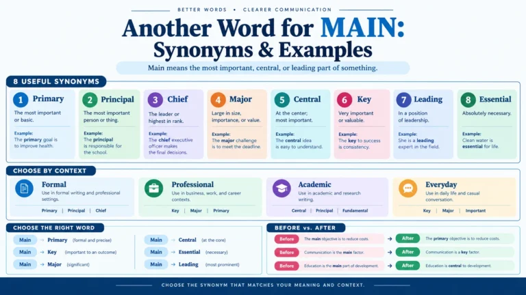 another word for main