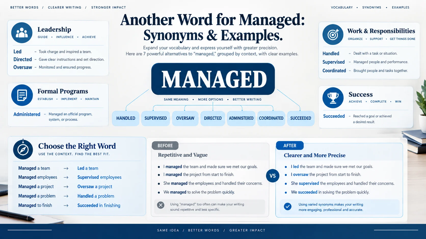another word for managed
