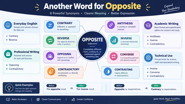 another word for opposite
