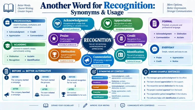 another word for recognition