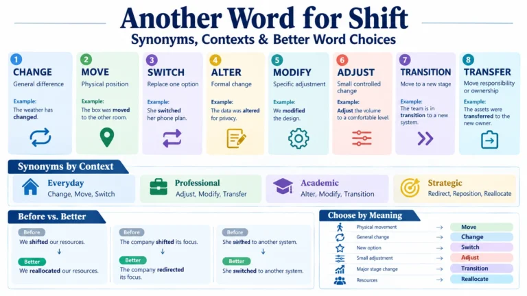 another word for shift