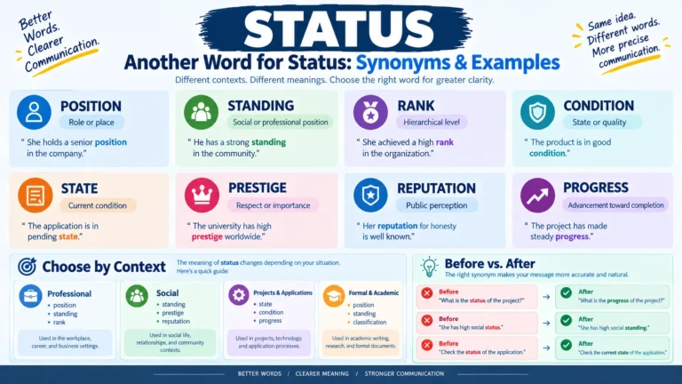 another word for status
