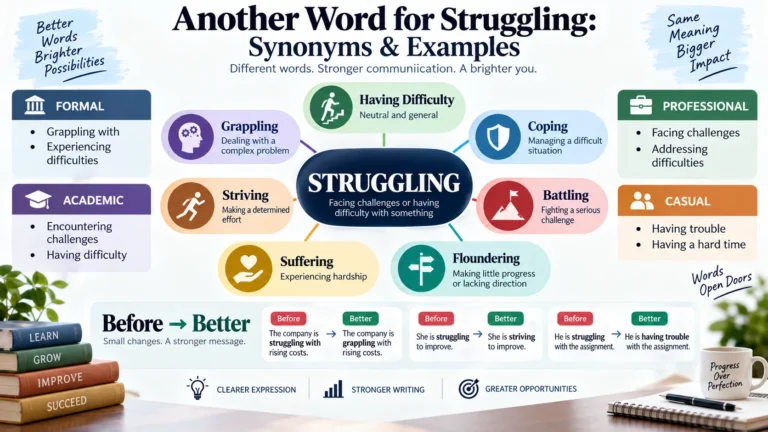 another word for struggling