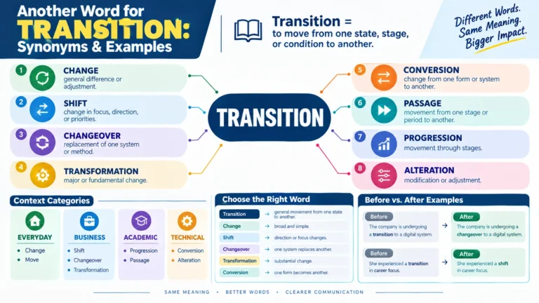 another word for transition