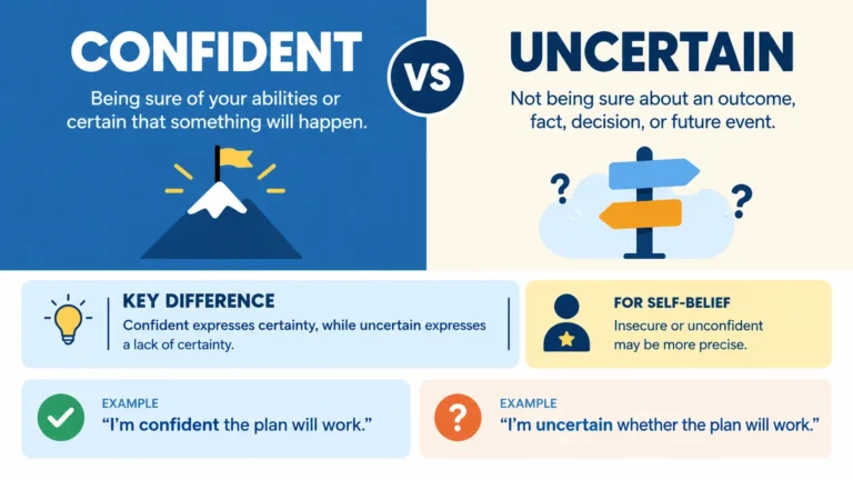 antonyms for confident