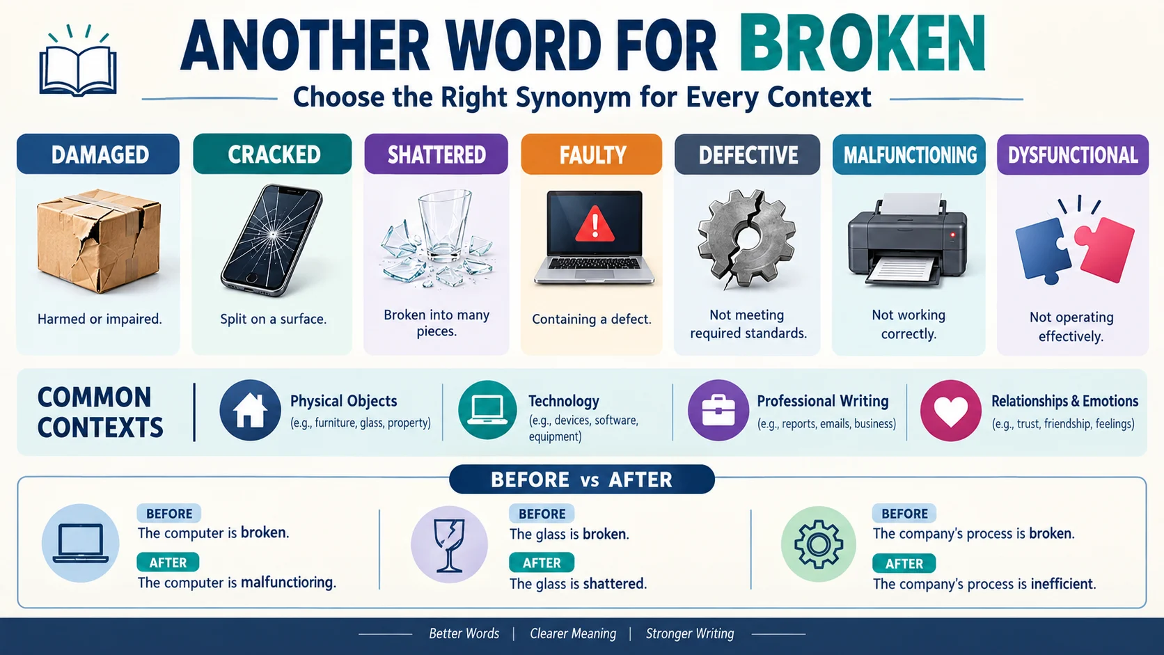 another word for broken